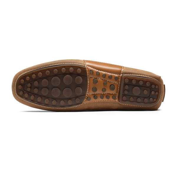 Men's Horsebit Moc-Toe Moccasin Loafers - TAN - 3